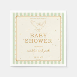 Harry Potter Hedwig Groen Gestreepte Baby Shower Servet