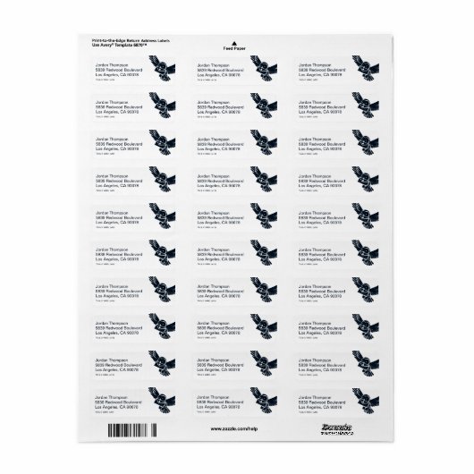 HARRY POTTER™ Hedwig Holiday Letter Etiket (Full Sheet)