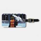 HARRY POTTER™ & Hedwig in de sneeuw Bagagelabel (Voorkant horizontaal)