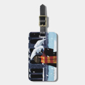 HARRY POTTER™ & Hedwig in de sneeuw Bagagelabel (Voorkant verticaal)