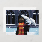 HARRY POTTER™ & Hedwig in de sneeuw Briefkaart (Voorkant / Achterkant)