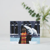 HARRY POTTER™ & Hedwig in de sneeuw Briefkaart (Staand voorkant)