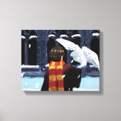 HARRY POTTER™ & Hedwig in de sneeuw Canvas Afdruk (Voorkant)