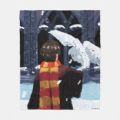 HARRY POTTER™ & Hedwig in de sneeuw Fleece Deken (Voorkant)