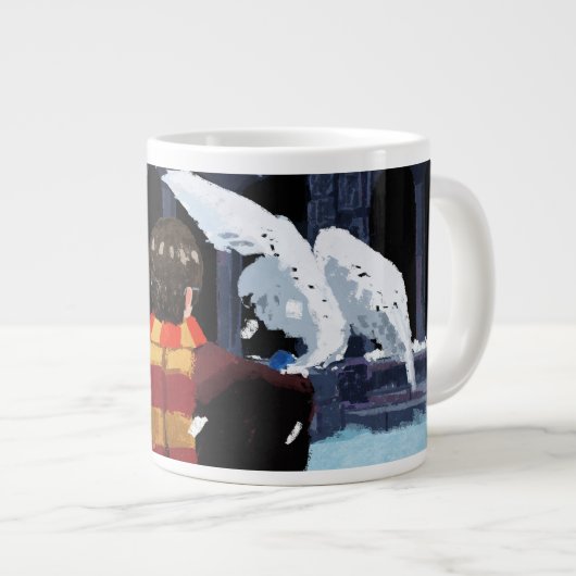 HARRY POTTER™ & Hedwig in de sneeuw Grote Koffiekop (Voorkant rechts)