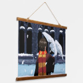 HARRY POTTER™ & Hedwig in de sneeuw Hangend Wandkleed (Gebogen)