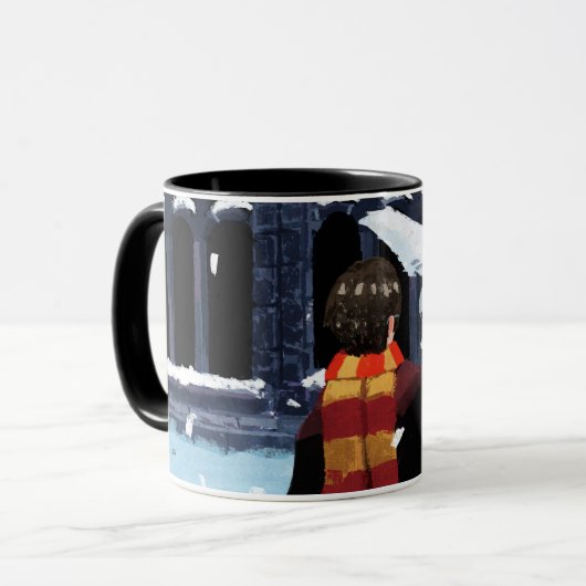 HARRY POTTER™ & Hedwig in de sneeuw Mok (Voorkant links)