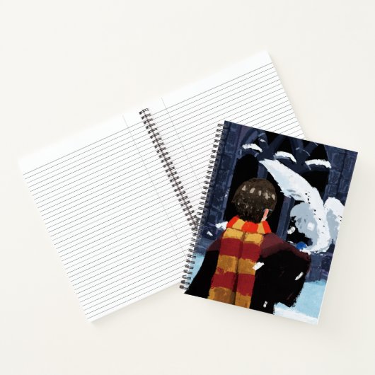 HARRY POTTER™ & Hedwig in de sneeuw Notitieboek (Binnen)