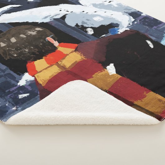 HARRY POTTER™ & Hedwig in de sneeuw Sherpa Deken (3/4)