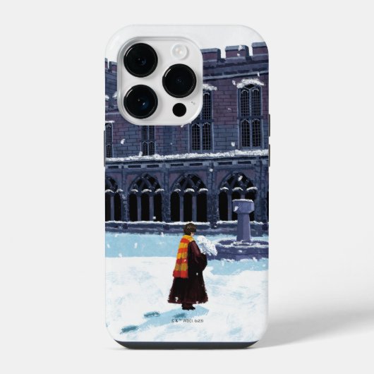 HARRY POTTER™ & Hedwig in het binnenhof van HOGWAR iPhone Hoesje (Achterkant)