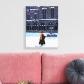 HARRY POTTER™ & Hedwig in HOGWARTS™ Courtyard Canvas Afdruk (Insitu (Woonkamer))