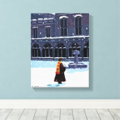 HARRY POTTER™ & Hedwig in HOGWARTS™ Courtyard Canvas Afdruk (Insitu (Houten vloer))