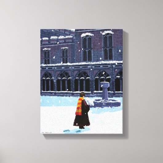HARRY POTTER™ & Hedwig in HOGWARTS™ Courtyard Canvas Afdruk (Voorkant)