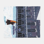 HARRY POTTER™ & Hedwig in HOGWARTS™ Courtyard Fleece Deken (Voorkant (Horizontaal))