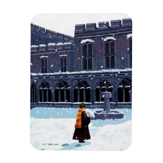 HARRY POTTER™ & Hedwig in HOGWARTS™ Courtyard Magneet (Verticaal)