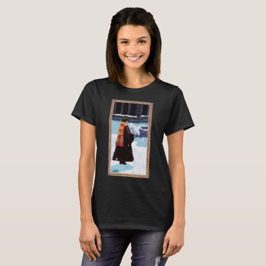 HARRY POTTER™ & Hedwig in HOGWARTS™ Courtyard T-shirt (Voorkant volledig)