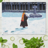 HARRY POTTER™ & Hedwig in HOGWARTS™ Courtyard Theedoek (Gevouwen)