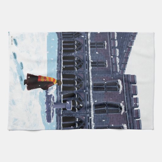 HARRY POTTER™ & Hedwig in HOGWARTS™ Courtyard Theedoek (Horizontaal)