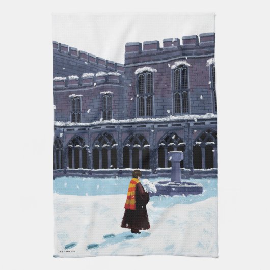 HARRY POTTER™ & Hedwig in HOGWARTS™ Courtyard Theedoek (Verticaal)