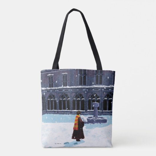 HARRY POTTER™ & Hedwig in HOGWARTS™ Courtyard Tote Bag (Achterkant)
