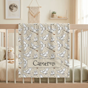 Harry Potter   Hedwig Patroon - Baby Shower Fleece Deken