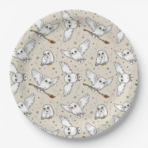 Harry Potter   Hedwig-patroon - Baby Shower Papieren Bordje