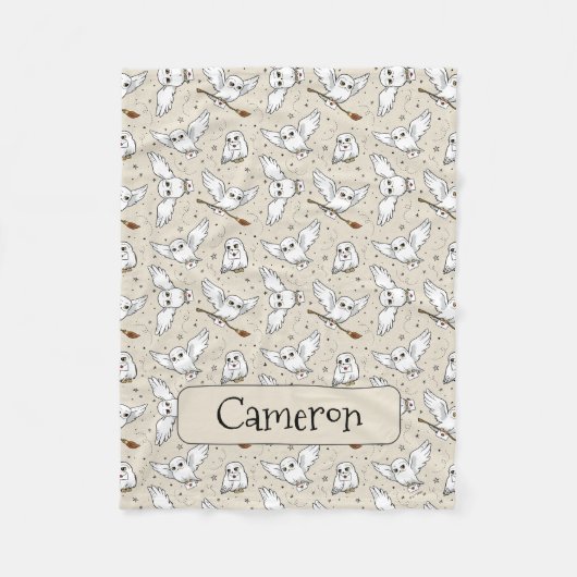Harry Potter | Hedwig Pattern - Baby Shower Fleece Deken (Voorkant)