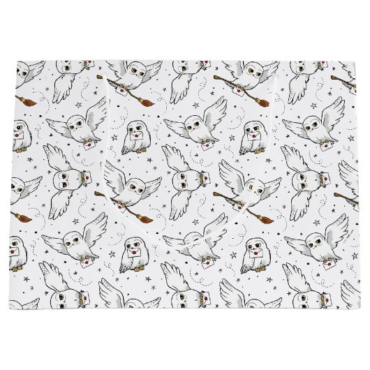 Harry Potter | Hedwig Pattern - Baby shower Groot Cadeauzakje (Voorkant)