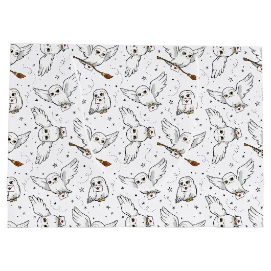 Harry Potter | Hedwig Pattern - Baby shower Groot Cadeauzakje (Achterkant)