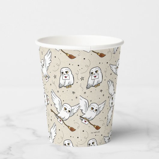 Harry Potter | Hedwig Pattern - Baby shower Papieren Bekers (Rechts)