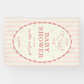 Harry Potter Hedwig Pink Stripe Baby Shower Spandoek (Horizontaal)