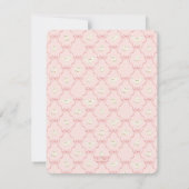 Harry Potter Hedwig Roze Streep Baby Shower Bedankkaart (Achterkant)