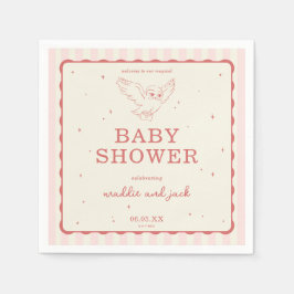 Harry Potter Hedwig Roze Streep Baby Shower Servet