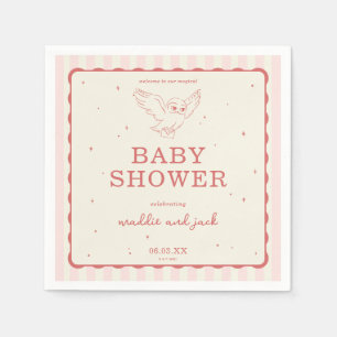 Harry Potter Hedwig Roze Streep Baby Shower Servet