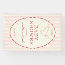 Harry Potter Hedwig Roze Streep Baby Shower Spandoek