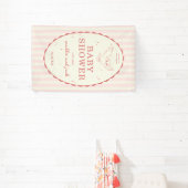 Harry Potter Hedwig Roze Streep Baby Shower Spandoek (Insitu)