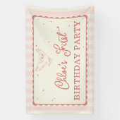 Harry Potter Hedwig Roze Streep Verjaardag Spandoek (Verticaal)