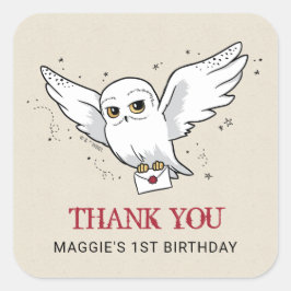 Harry Potter | Hedwig Special Delivery Birthday Vierkante Sticker