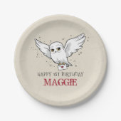 Harry Potter | Hedwig Verjaardag Bezorging Papieren Bordje (Voorkant)