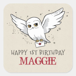 Harry Potter | Hedwig Verjaardag Bezorging Vierkante Sticker