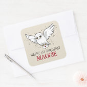 Harry Potter | Hedwig Verjaardag Bezorging Vierkante Sticker (Envelop)