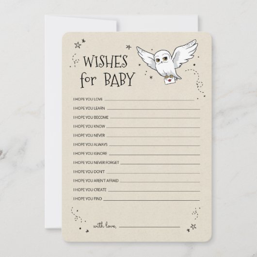 Harry Potter - Hedwig | Wensen voor Baby Kaart (Voorkant)