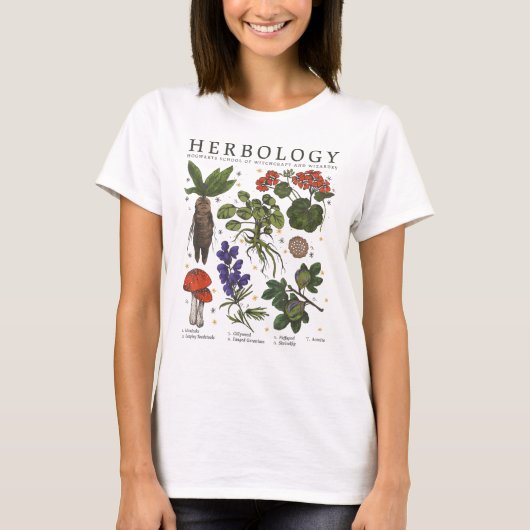 Harry Potter Herbologie Planten met korte mouwen T-shirt (Voorkant)