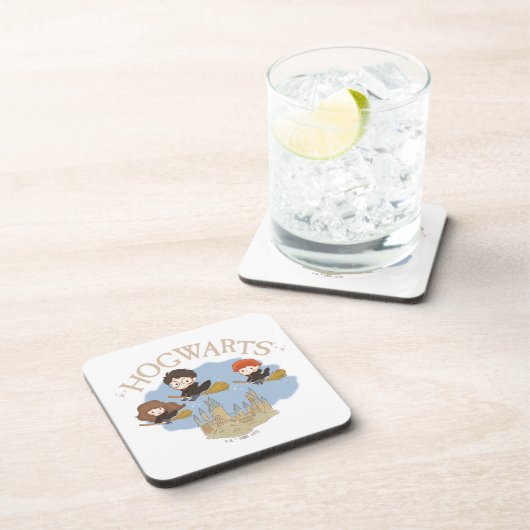 HARRY POTTER™, Hermelien & Ron Fly Over Zweinstein Bier Onderzetter (Rechterzijde)