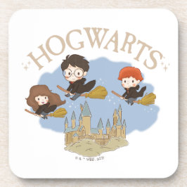 HARRY POTTER™, Hermelien & Ron Fly Over Zweinstein Bier Onderzetter