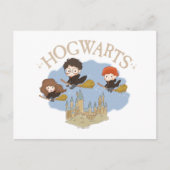 HARRY POTTER™, Hermelien & Ron Fly Over Zweinstein Briefkaart (Voorkant)