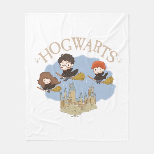 HARRY POTTER™, Hermelien & Ron Fly Over Zweinstein Fleece Deken (Voorkant)
