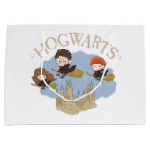 HARRY POTTER™, Hermelien & Ron Fly Over Zweinstein Groot Cadeauzakje (Voorkant)