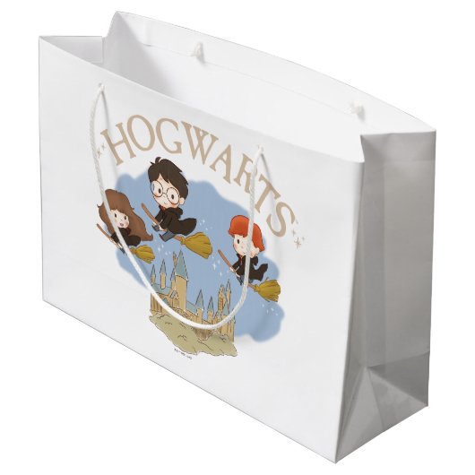 HARRY POTTER™, Hermelien & Ron Fly Over Zweinstein Groot Cadeauzakje (Achterkant Gekanteld)