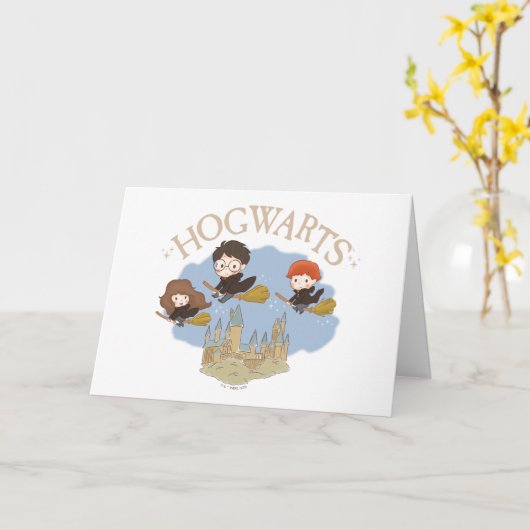 HARRY POTTER™, Hermelien & Ron Fly Over Zweinstein Kaart (Gele Bloem)